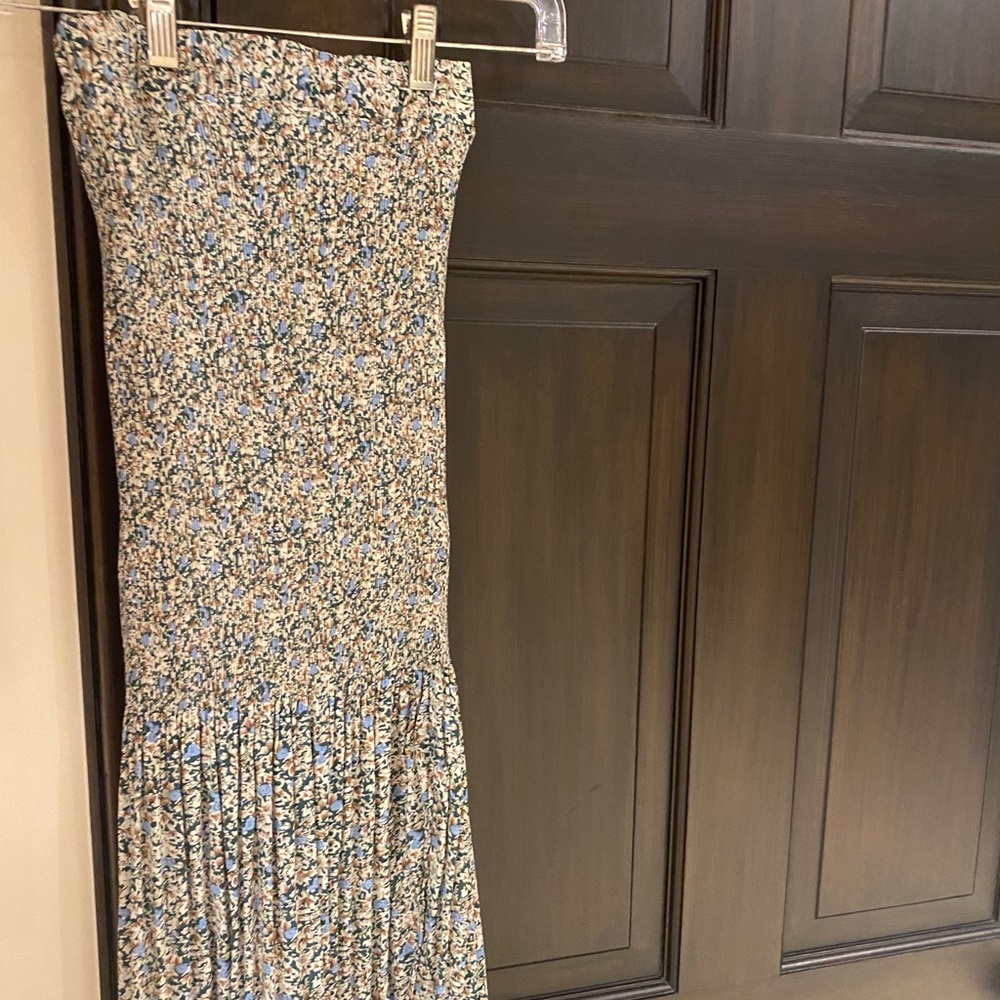 floral pleated midi skirt from local boutique